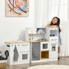 Infurnic Play Food and Toy Kitchens Kids Wooden Kitchen Playset with Sound Effects and Tons of Countertop Space, Ages 3-6, White, 31.00"*11.50"*32.00" - 2 of 4