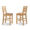 HomeStock 3-Pc Natural Oak Finish Solid Wood Top - Dining Room Set - Seats 4 - 4 of 4