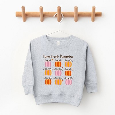 The Juniper Shop Farm Fresh Pumpkins Chart Toddler Graphic Sweatshirt
