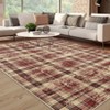 Nasitip Washable Rug-Modern Plaid Area Rug Non Slip Soft Rugs-Low Pile Foldable Floor Cover Accent Carpet - 2 of 4