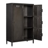 Mlezan Metal Locker: Lockable Cabinet with Doors and Shelves for Home, Office, Gym, or School. Ideal for Storage, Files, and Coat Organization. - 2 of 4