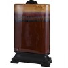 StyleCraft Reactive Glaze Table Lamp Burnt Red Glazed : Ceramic Body, Linen Shade, No Assembly Required - 3 of 4