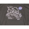 NASA Space Shuttle White Line Schematics Youth Boys Black Hooded Sweatshirt - 2 of 2