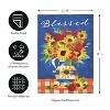 Blessed Floral Arrangement Garden Linen Flag - 2 of 4