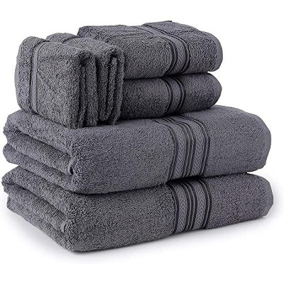 COTTON CRAFT Ultra Soft 6 Piece Towel Set Linen, Luxurious 100% Ringspun  Cotton