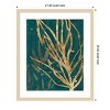 Amanti Art Burnished Jungle Leaves II by June Erica Vess Wood Framed Wall Art Print - 3 of 4