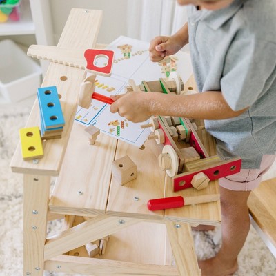 Melissa & Doug Natural Wood Kids Project Workbench Play Set