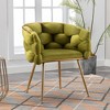 Ridstar Modern Accent Chair with Backrest For Living Room-Green - 3 of 4