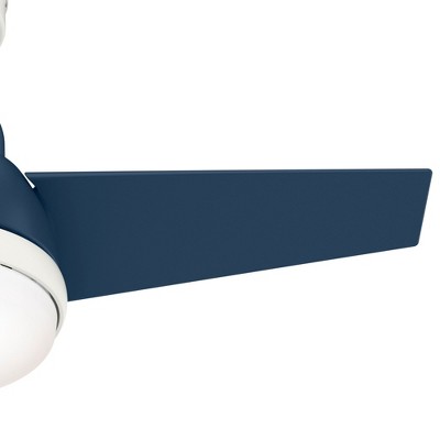 Hunter 36" Valda Lighted Ceiling Fan Indigo Blue Finish - Modern Design for Small Rooms with Integrated LED Light Kit