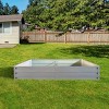 1pc Raised Garden Bed, Heavy-Duty Metal Planter Box with Oval Design, Outdoor Kit for Vegetables and Flowers - Coolbibila - 3 of 4