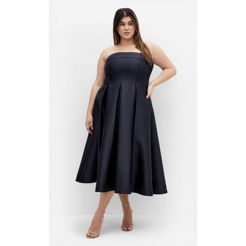 Women's Plus Size Tiffany Dress - navy | CITY CHIC - image 1 of 4