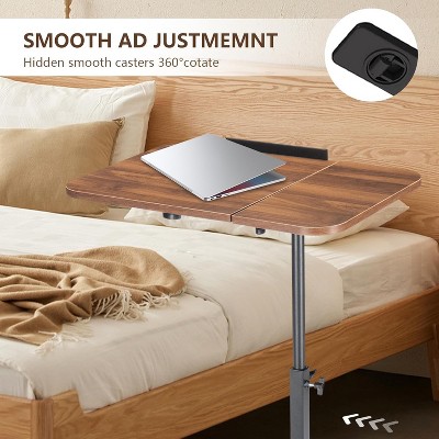 Smooth adjustment knob for height and angle, laptop on tabletop