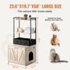 VEVOR Cat Litter Box Enclosure, Hidden Litter Box Furniture with 2 Storage Shelves & 2 Baskets, Wooden Cat Washroom Indoor - 4 of 4