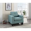Glory Furniture Newbury Twill Fabric Club Chair in Teal - 2 of 4