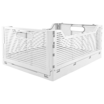 OnDisplay Stackable Folding Desk/Beauty/Closet Storage Crate