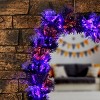 9 ft. Black Fiber Optic Garland with Purple and Orange Lights - 2 of 4
