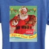 Women's - Coca-Cola - Vintage Christmas Santa Sign Of Good Taste Short Sleeve Graphic T-Shirt - 2 of 4