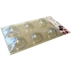 Martellato 20SF007 Set of 2 Smooth Christmas Bauble Molds with Cavities 60mm - 1 of 4