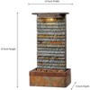 Stave 19" High Small Rustic Zen Indoor Outdoor Decor Slate Stone Tabletop Fountain with Light LED Waterfall Outside Garden Patio - 3 of 4