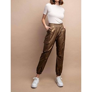 Women's Metallic Utility Cargo Pant - GiGiO - 1 of 4