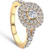 Pompeii3 1 Ct TW Diamond Cushion Halo Engagement Ring in Yellow Gold - 2 of 4