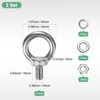 Unique Bargains Stainless Steel Durable Rust-Resistant Eyebolts with Nuts Washers Male Screw for Fastening 10 Pcs - 3 of 4
