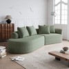 112" Modern Chenille Modular Sectional Sofa with 4 Pillows, Cloud-Style 4-Seat Oversize Couch for Living Room or Apartments – The Pop Home - 3 of 4