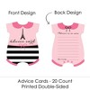 Big Dot of Happiness Paris, Ooh La La - Baby Bodysuit Wish Card Paris Themed Baby Shower Activities - Shaped Advice Cards Game - Set of 20 - 3 of 4