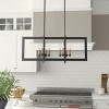 Modern Rectangular Chandelier 8-Light Black and Gold Island Lighting Fixture for Dining Room - 3 of 4