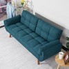 Sapphtopaz 75" Velvet Couch for Living Room, Adjustable Backrest Loveseat Sofa, Soft Upholstered Wood Frame Furniture for Small Spaces - 4 of 4