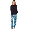 Sesame Street Women's Cookie Monster Tossed Print Sleep Pajama Pants Blue - 2 of 4