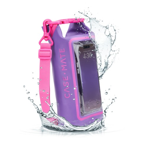 Case mate Waterproof 2l Dry Bag With Built in Phone Pouch Purple