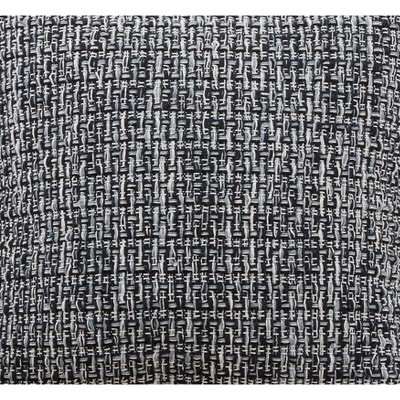 Navy Blue Woven Cotton Square Throw Pillow with Tassels
