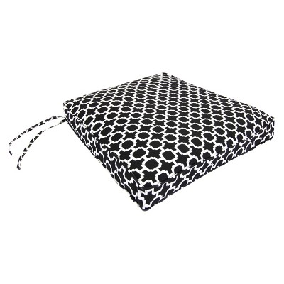 Outdoor Seat Cushion - Black/White 