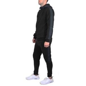 Galaxy R.P. Collection Men's Modern Fit  Full Zip Polar Fleece Hoodie and Jogger 2-Piece Set - 1 of 2