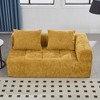NicBex Modern Chenille Loveseat Sofa with Left Arm & Removable Pillows, Minimalist 2-Seater Sofa for Living Room & Bedroom, Beige - 2 of 4