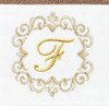 Linum Home Textiles 100% Turkish Cotton MONICA Gold Thread 2PC Embellished Hand Towel Set - 3 of 3