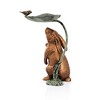 SPI Home Rabbit, Bird and Leaf Birdfeeder – 18-Inch Cast Aluminum Outdoor Feeder with Nature-Inspired Bronze Finish - 4 of 4