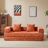 Whisen Sectional Compression Sofa Bed & Floor Futon Couch with Convertible Folding Design, Pillows and Armrests - 4 of 4
