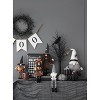 Dexmalle Halloween Set of 2 6.3x4.3x16" Fabric Standing Orange Gnome W/Black Gnome & Holding Banner - 4 of 4