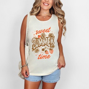 Simply Sage Market Sweet Summer Time Strawberry Garment Dyed Tank - 1 of 3