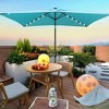 CAVINAS 10 x 6.5FT Patio Umbrella with LED Light and Crank,8 Ribs Market Patio Umbrella with Push Button for Backyard,Poolside,Deck - 2 of 4