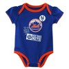 MLB New York Mets Infant Girls' 3pk White Bodysuit - 4 of 4