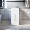 ChicFurnit Bathroom Storage Cabinets Bathroom Floor Storage Cabinet Functional Bathroom Cabinet with Drawer for Bathroom, White, 16"*16"*33.5" - 2 of 4