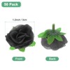 Unique Bargains Silk Plastic Small Faux Rose Artificial Flower Heads 1.2 inch - 3 of 4