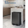 2 x 10.6 Gallon Stainless Steel Double Trash Can with Lid for Kitchen - 4 of 4