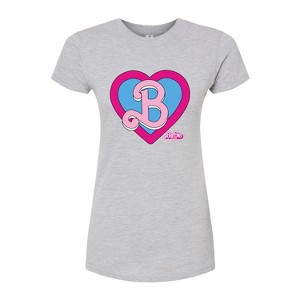 Women's - Barbie - Heart Crest Fitted Graphic T-Shirt - 1 of 3