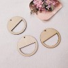 30PCS 2-Inch Hollow Half Circle Wood Blanks, Unfinished Natural Wood Earrings for DIY Jewelry Making - 3 of 3