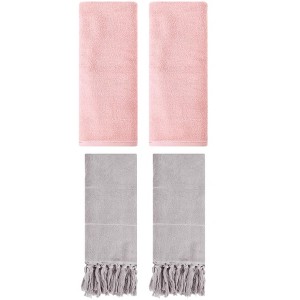 REGALWOVEN 4 Pcs Cotton Bathroom Hand Towels - 1 of 4