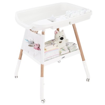 Waterproof Baby Changing Station with Wheels and Adjustable Height for Newborn Infant and Toddler